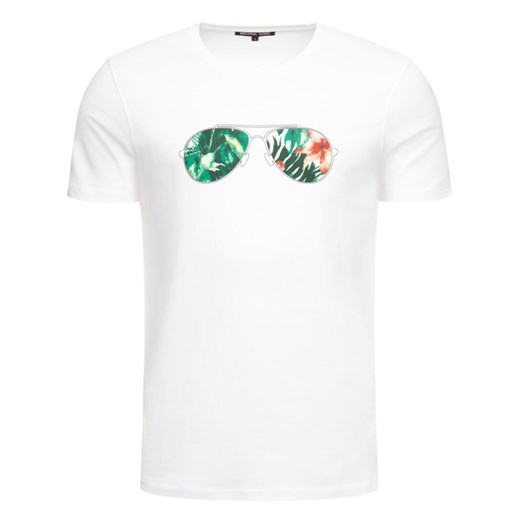 T-shirt męski Michael Kors biały z krótkim rękawem 