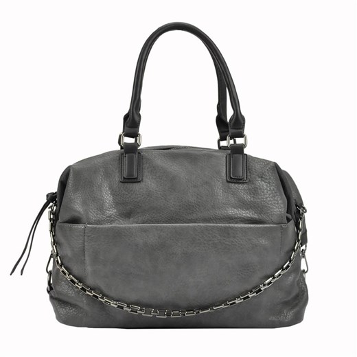 Shopper bag Lookat czarna bez dodatków do ręki elegancka 
