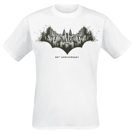 Batman - 80th Anniversary - Gotham City - T-Shirt - biały Batman  S EMP