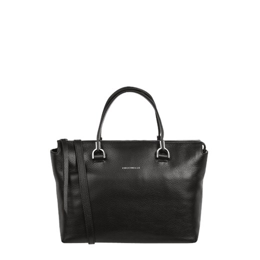 Shopper bag Coccinelle mieszcząca a7 skórzana elegancka matowa bez dodatków 