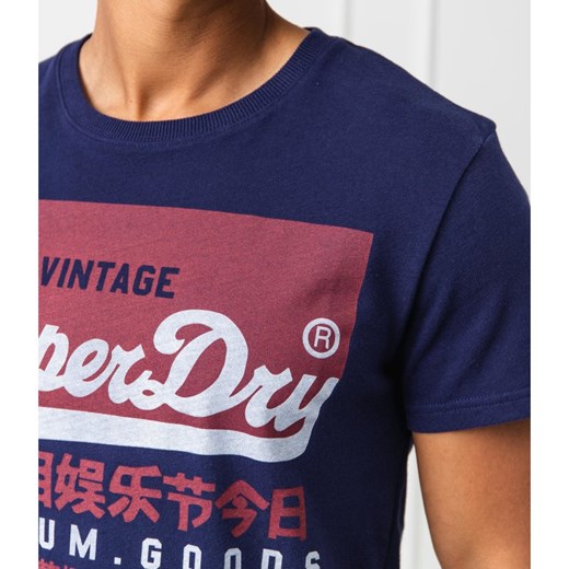 T-shirt męski Superdry niebieski młodzieżowy 