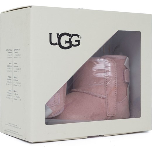Buty zimowe dziecięce Ugg bez wzorów wełniane na rzepy 