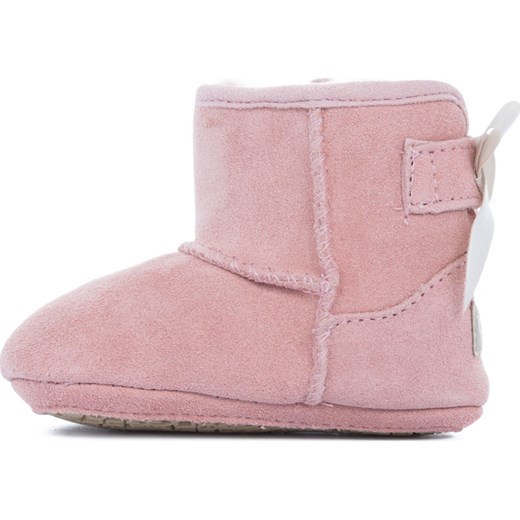 Różowe buty zimowe dziecięce Ugg bez wzorów wełniane śniegowce 