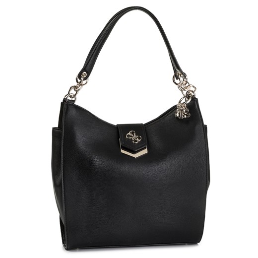 Shopper bag czarna Guess na ramię elegancka bez dodatków 