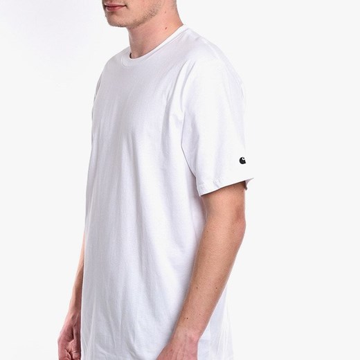 T-shirt męski Carhartt Wip biały z krótkim rękawem wiosenny 