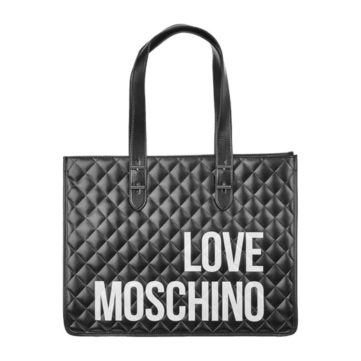 Shopper bag Love Moschino bez dodatków elegancka ze skóry ekologicznej 