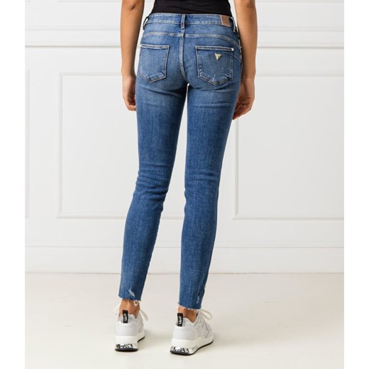 Guess Jeans jeansy damskie niebieskie na wiosnę 