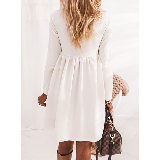 Biała sukienka Selfieroom mini bez wzorów na co dzień z elastanu oversize 