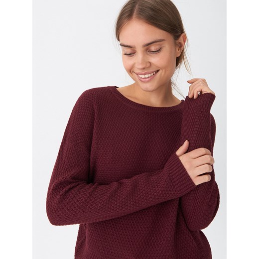 House - Sweter basic - Bordowy House S
