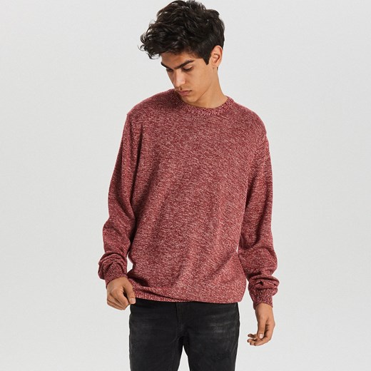 Cropp - Gładki sweter - Czerwony Cropp  XL 