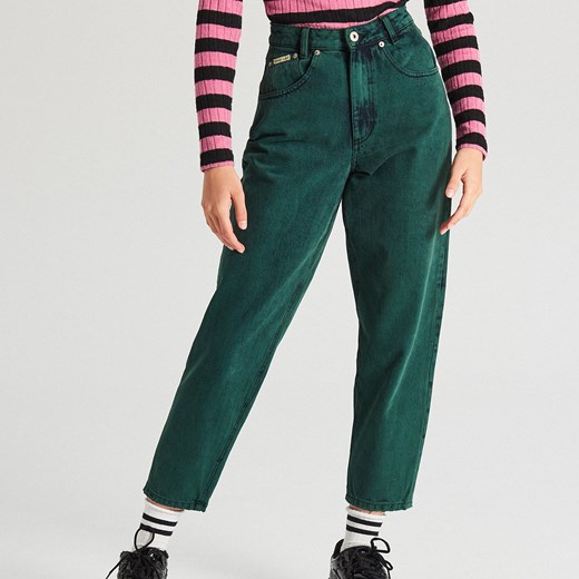 Cropp - Mom jeans - Zielony  Cropp 32 