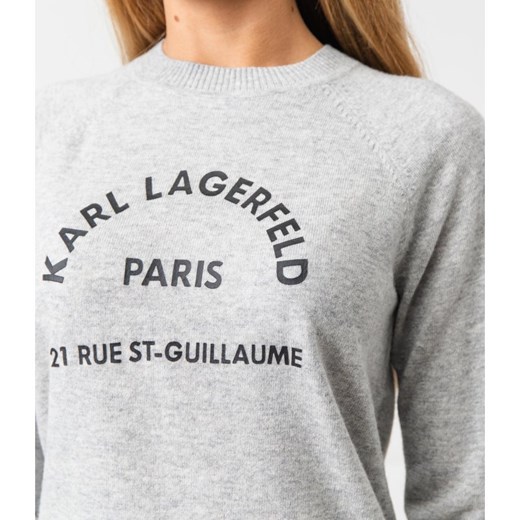 Karl Lagerfeld Wełniany sweter | Regular Fit | z dodatkiem kaszmiru  Karl Lagerfeld M Gomez Fashion Store
