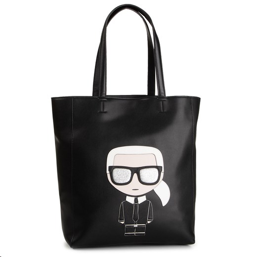 Shopper bag Karl Lagerfeld z nadrukiem na ramię duża elegancka 