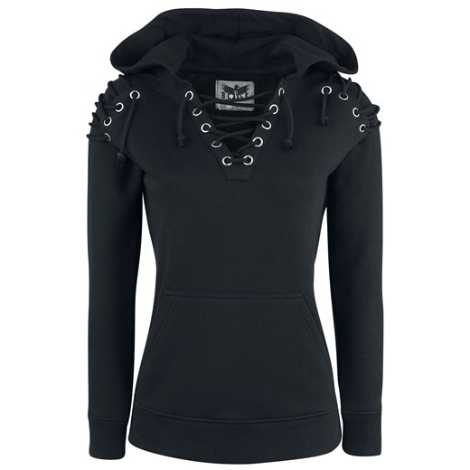 Bluza damska Black Premium By Emp czarna krótka 