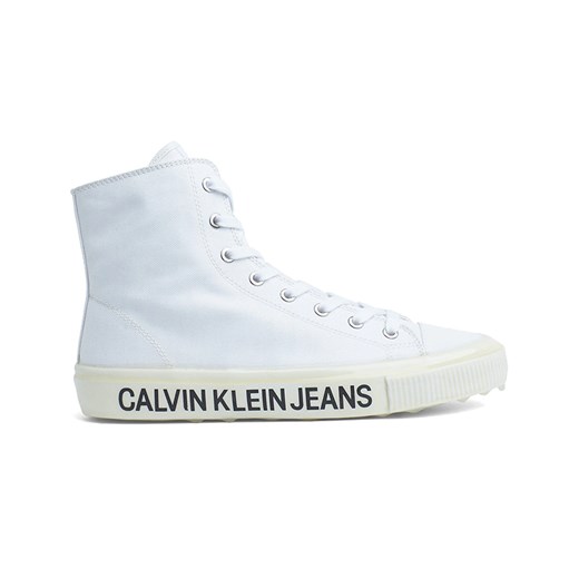 Sneakersy damskie Calvin Klein sznurowane w nadruki płaskie 