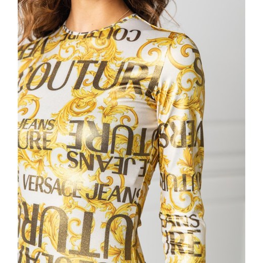 Bluzka damska Versace Jeans młodzieżowa z okrągłym dekoltem