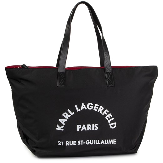 Shopper bag Karl Lagerfeld na ramię mieszcząca a5 