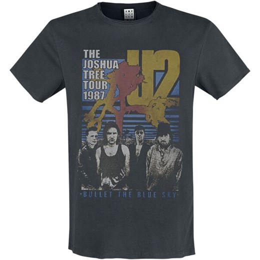 U2 - Amplified Collection - Bullet The Blue Sky - T-Shirt - ciemnoszary U2  S EMP