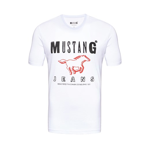 T-shirt męski Mustang z krótkimi rękawami z napisem 