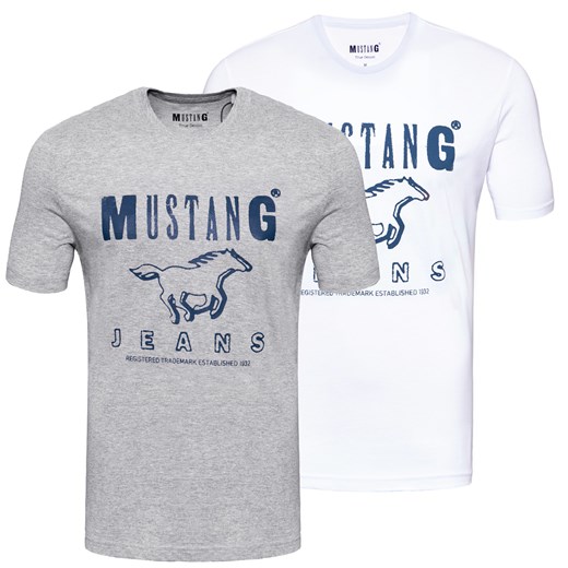 T-shirt męski Mustang młodzieżowy z krótkim rękawem 