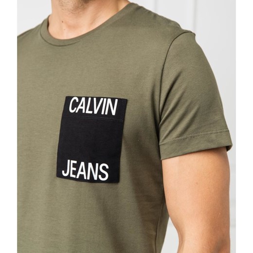 Calvin Klein t-shirt męski z krótkimi rękawami zielony 