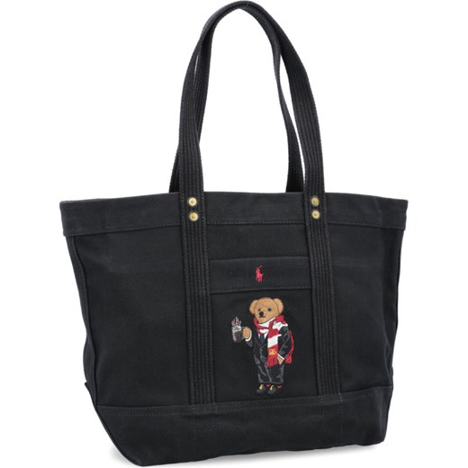 Shopper bag Polo Ralph Lauren bez dodatków duża na ramię 