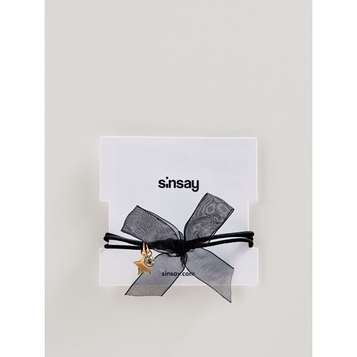 Sinsay - Bransoletka z kokardą - Czarny Sinsay  One Size 