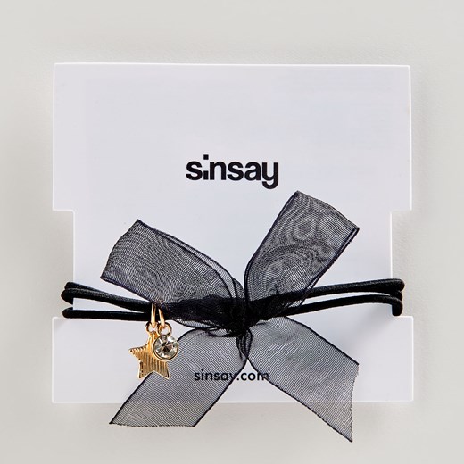 Sinsay - Bransoletka z kokardą - Czarny Sinsay  One Size 