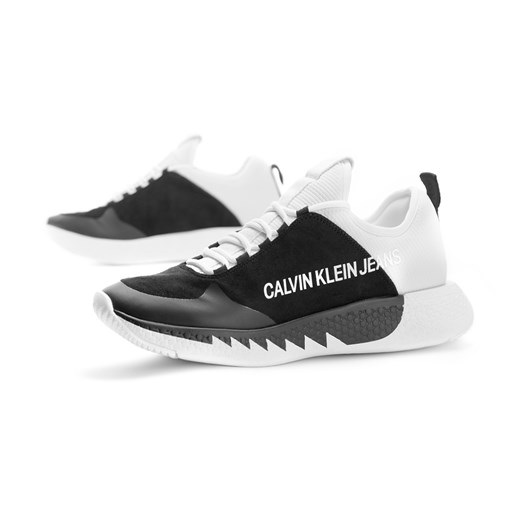 Buty sportowe damskie Calvin Klein sneakersy ze skóry wielokolorowe casual bez wzorów1 