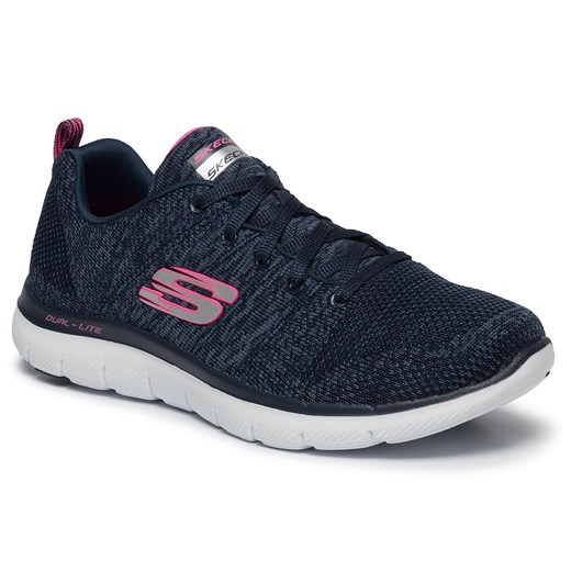 Buty sportowe damskie Skechers gładkie płaskie 