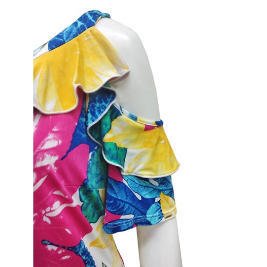 Sukienka Trynite na spacer maxi oversize z krótkim rękawem 