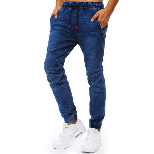 Niebieskie jeansy męskie Dstreet młodzieżowe 