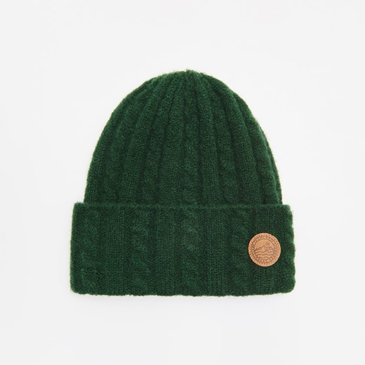 Zielona czapka zimowa damska Cropp 