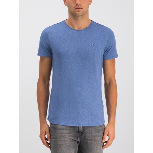 T-shirt męski Tommy Jeans niebieski gładki 