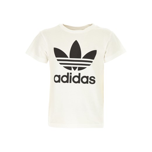 Adidas Koszulka Dziecięca dla Chłopców Na Wyprzedaży, biały, Bawełna, 2019, 6Y 7Y