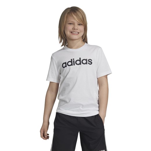 T-shirt chłopięce biały Adidas z krótkimi rękawami 