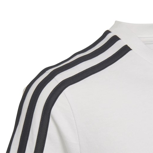 T-shirt chłopięce Adidas biały z bawełny z krótkimi rękawami 
