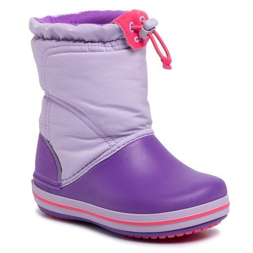 Śniegowce CROCS - Crocband Lodgepoint Boot K 203509 Lavender/Neon Purple Crocs  24.5 eobuwie.pl