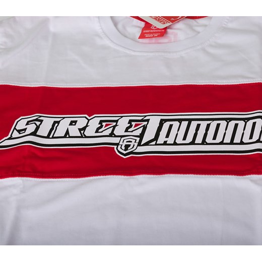 Street Autonomy t-shirt męski z napisem na wiosnę bawełniany 