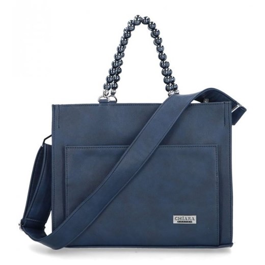 Shopper bag Chiara Design średnia na ramię bez dodatków 