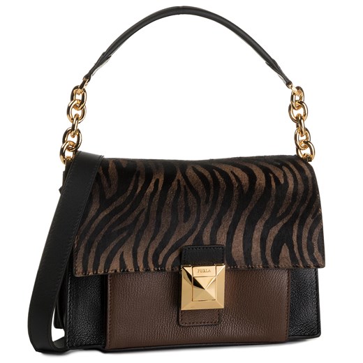 Listonoszka Furla brązowa bez dodatków matowa średnia elegancka na ramię