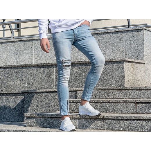 Niebieskie jeansy męskie Modanoemi By Escoli 