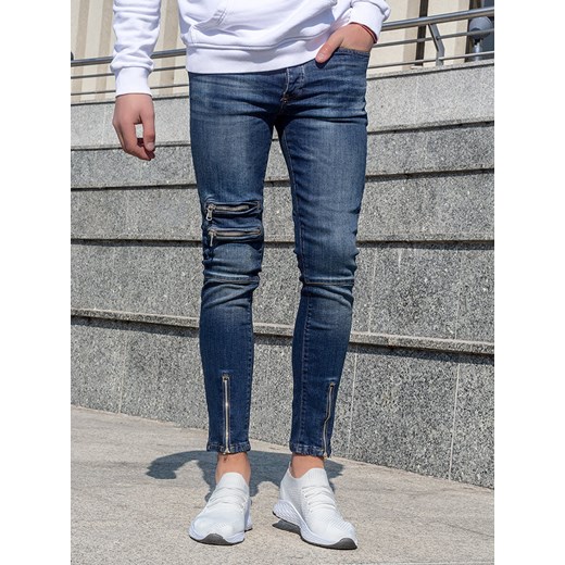 Męskie spodnie jeansowe granatowe  1063TM Modanoemi By Escoli  33 okazja Escoli 