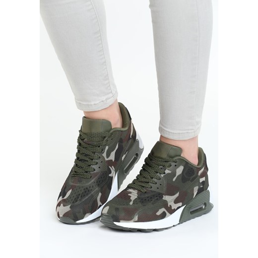 Buty sportowe damskie Born2be sneakersy w stylu militarnym wiązane 