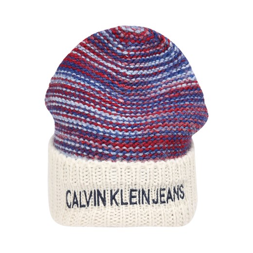 Czapka zimowa damska Calvin Klein w paski 