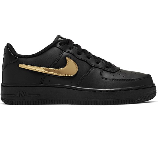 Buty sportowe damskie Nike do biegania air force czarne płaskie gładkie 