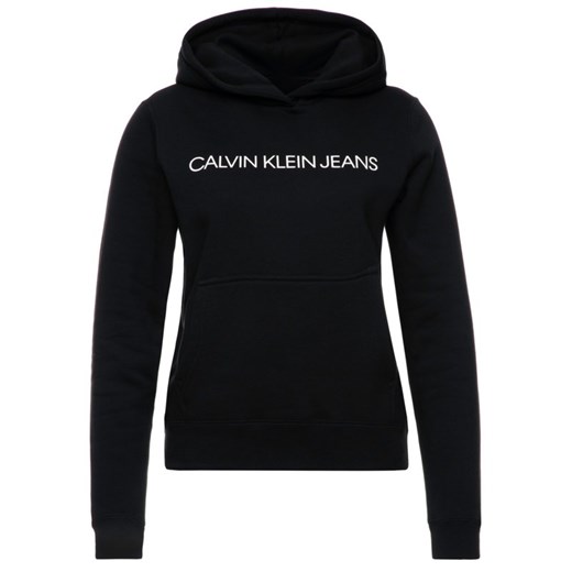 Bluza damska Calvin Klein z napisami czarna krótka 