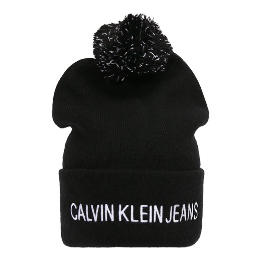 Czapka zimowa damska Calvin Klein w nadruki 