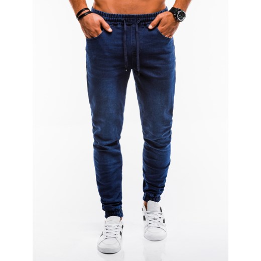 Spodnie męskie jeansowe 880P - niebieskie Edoti.com  32 