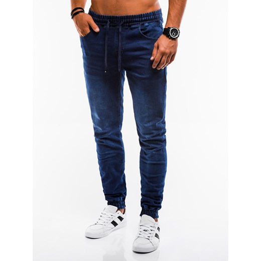 Spodnie męskie jeansowe 880P - niebieskie Edoti.com  38 